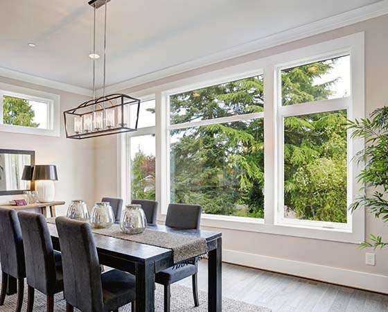 Climate Solutions 8000 Series Casement Windows showcasing a dinning room.